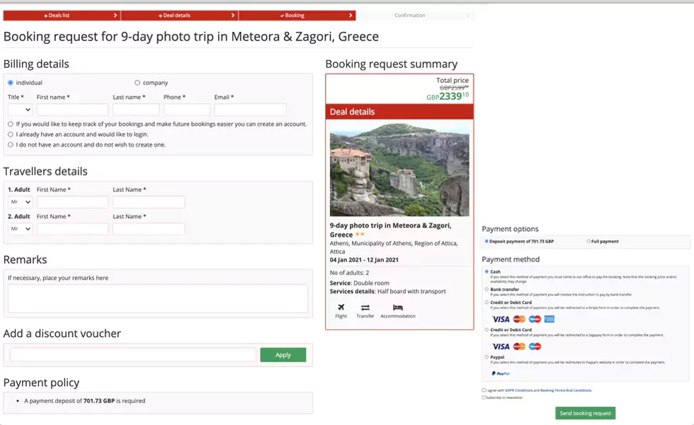 Search and select own inventory offers using multiple filters